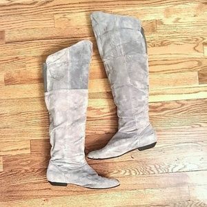 Chinese Laundry grey suede over knee boot